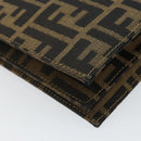 FENDI Zucca Canvas Shoulder Bag Brown Auth 142559-16