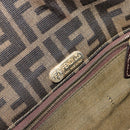 FENDI Zucca Canvas Shoulder Bag Brown Auth 142559-18