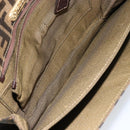 FENDI Zucca Canvas Shoulder Bag Brown Auth 142559-11