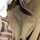 FENDI Zucca Canvas Shoulder Bag Brown Auth 142559-21