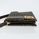 FENDI Zucca Canvas Shoulder Bag Brown Auth 142559-4