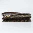 FENDI Zucca Canvas Shoulder Bag Brown Auth 142559-5