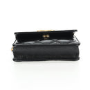 CHANEL Matelasse Chain Mini Shoulder Bag Calf Skin Black Gold CC Auth 142563SAM-5