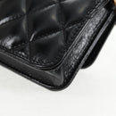 CHANEL Matelasse Chain Mini Shoulder Bag Calf Skin Black Gold CC Auth 142563M-18