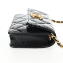 CHANEL Matelasse Chain Mini Shoulder Bag Calf Skin Black Gold CC Auth 142563M-4