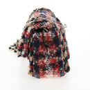 CHANEL Matelasse Chain Shoulder Bag Tweed Red Gold CC Auth 142564M-3