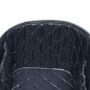 CHANEL Matelasse Vanity Pouch Lamb Skin Black Silver CC Auth 142565M-21