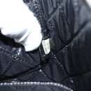 CHANEL Matelasse Vanity Pouch Lamb Skin Black Silver CC Auth 142565M-24