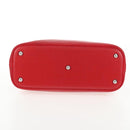 HERMES Bolide 31 Hand Bag Taurillon Leather Red Silver Auth 142568M-5