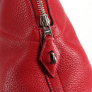 HERMES Bolide 31 Hand Bag Taurillon Leather Red Silver Auth 142568M-22