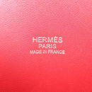 HERMES Bolide 31 Hand Bag Taurillon Leather Red Silver Auth 142568M-23