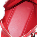 HERMES Bolide 31 Hand Bag Taurillon Leather Red Silver Auth 142568M-10