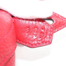HERMES Bolide 31 Hand Bag Taurillon Leather Red Silver Auth 142568M-11