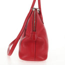 HERMES Bolide 31 Hand Bag Taurillon Leather Red Silver Auth 142568M-3