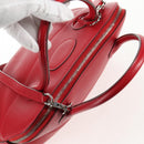 HERMES Bolide 31 Hand Bag Taurillon Leather Red Silver Auth 142568M-14