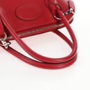 HERMES Bolide 31 Hand Bag Taurillon Leather Red Silver Auth 142568M-7