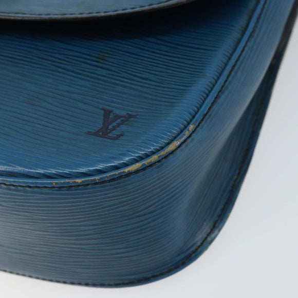 LOUIS VUITTON Epi Saint Cloud GM Shoulder Bag Toledo Blue M52195 LV Auth 142604