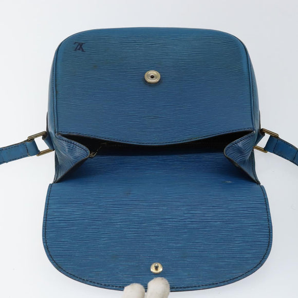 LOUIS VUITTON Epi Saint Cloud GM Shoulder Bag Toledo Blue M52195 LV Auth 142604