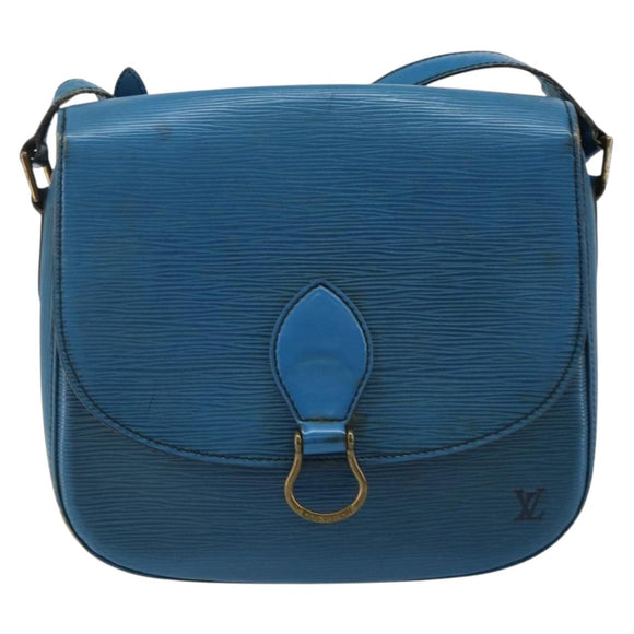 LOUIS VUITTON Epi Saint Cloud GM Shoulder Bag Toledo Blue M52195 LV Auth 142604