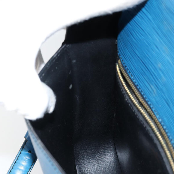 LOUIS VUITTON Epi Saint Cloud GM Shoulder Bag Toledo Blue M52195 LV Auth 142604