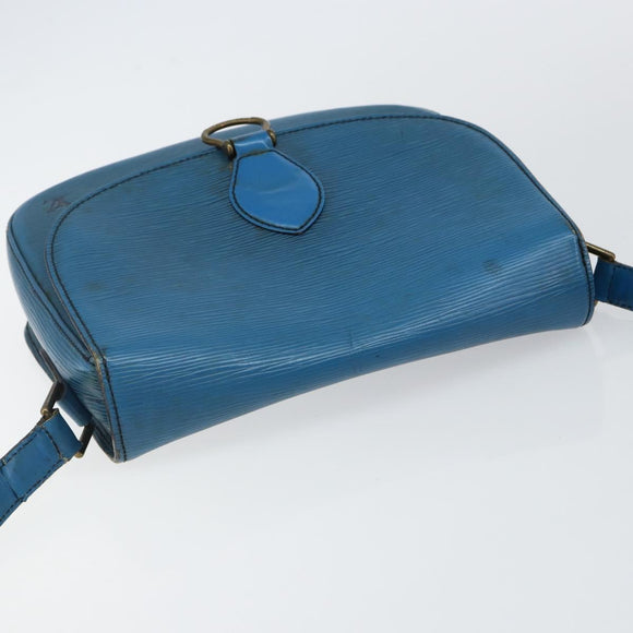 LOUIS VUITTON Epi Saint Cloud GM Shoulder Bag Toledo Blue M52195 LV Auth 142604