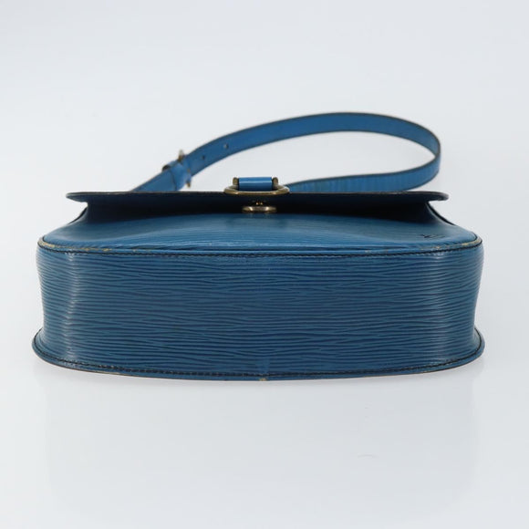 LOUIS VUITTON Epi Saint Cloud GM Shoulder Bag Toledo Blue M52195 LV Auth 142604
