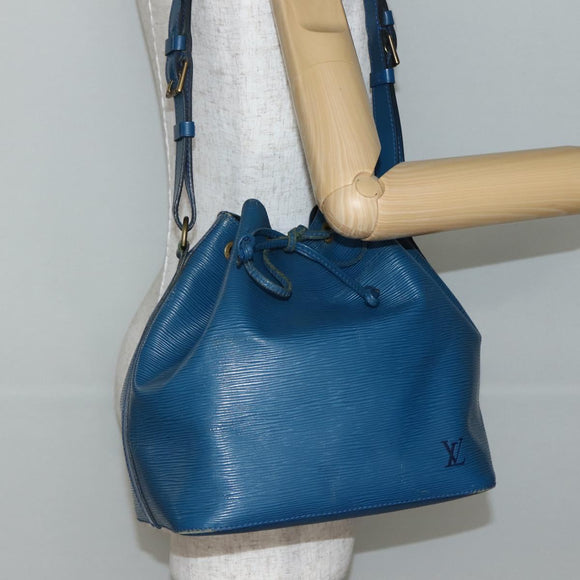 LOUIS VUITTON Epi Petit Noe Shoulder Bag Blue M44105 LV Auth 142610