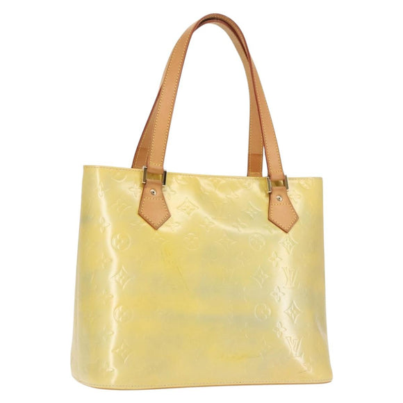 LOUIS VUITTON Monogram Vernis Houston Hand Bag Gris M91053 LV Auth 142613