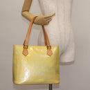 LOUIS VUITTON Monogram Vernis Houston Hand Bag Gris M91053 LV Auth 142613-21