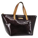 LOUIS VUITTON Monogram Vernis Bellevue GM Tote Bag Amarante M93589 Auth 142614-1