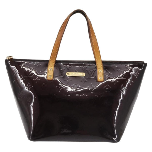 LOUIS VUITTON Monogram Vernis Bellevue GM Tote Bag Amarante M93589 Auth 142614