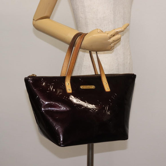 LOUIS VUITTON Monogram Vernis Bellevue GM Tote Bag Amarante M93589 Auth 142614