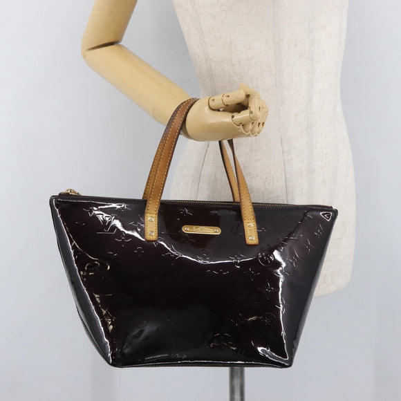 LOUIS VUITTON Monogram Vernis Bellevue GM Tote Bag Amarante M93589 Auth 142614