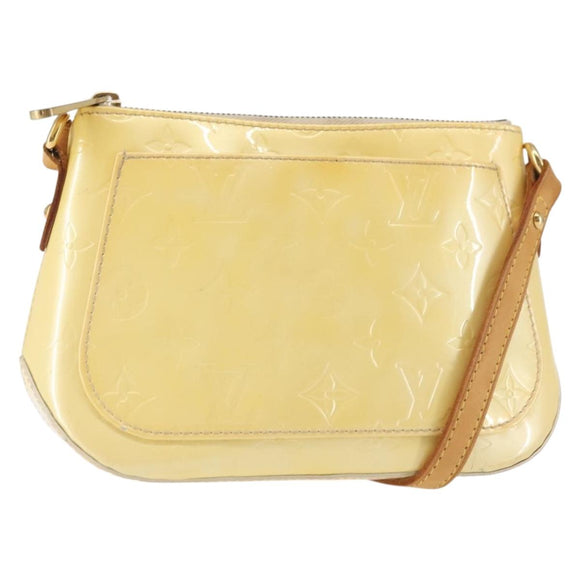 LOUIS VUITTON Monogram Vernis Minna Street Shoulder Bag Perle M91509 Auth 142615