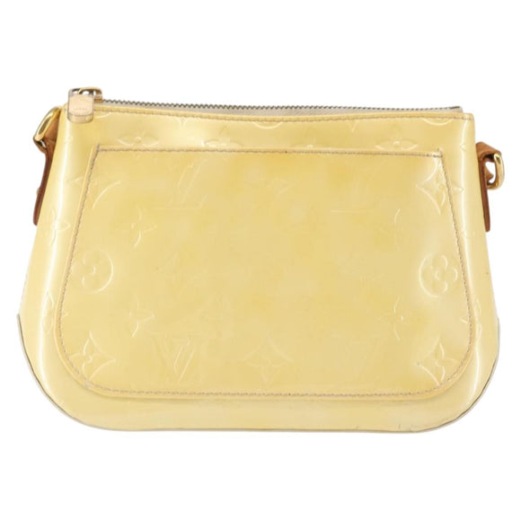 LOUIS VUITTON Monogram Vernis Minna Street Shoulder Bag Perle M91509 Auth 142615