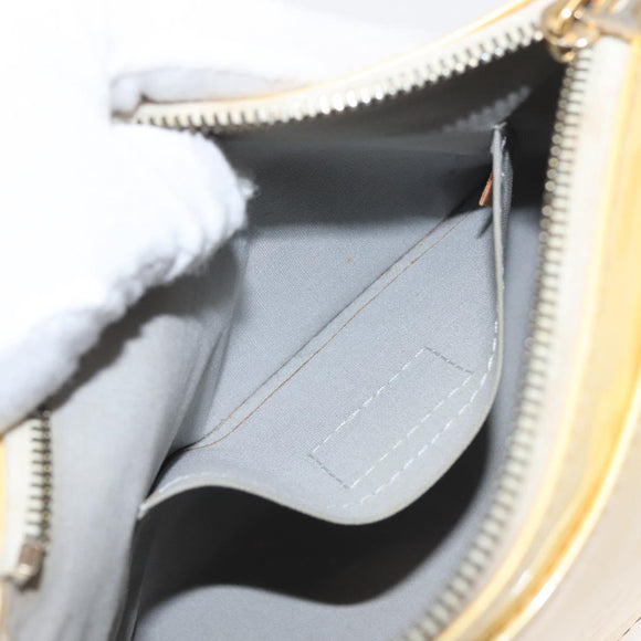 LOUIS VUITTON Monogram Vernis Minna Street Shoulder Bag Perle M91509 Auth 142615