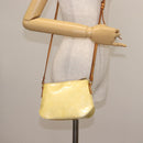 LOUIS VUITTON Monogram Vernis Minna Street Shoulder Bag Perle M91509 Auth 142615-22