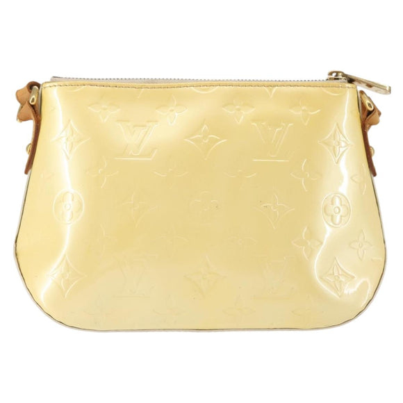 LOUIS VUITTON Monogram Vernis Minna Street Shoulder Bag Perle M91509 Auth 142615