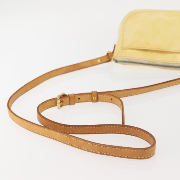 LOUIS VUITTON Monogram Vernis Minna Street Shoulder Bag Perle M91509 Auth 142615