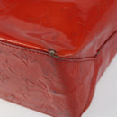 LOUIS VUITTON Monogram Vernis Reade PM Hand Bag Red Rouge M91088 LV Auth 142618-8