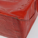 LOUIS VUITTON Monogram Vernis Reade PM Hand Bag Red Rouge M91088 LV Auth 142618-16