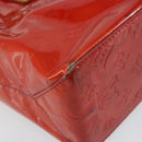 LOUIS VUITTON Monogram Vernis Reade PM Hand Bag Red Rouge M91088 LV Auth 142618-17