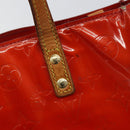 LOUIS VUITTON Monogram Vernis Reade PM Hand Bag Red Rouge M91088 LV Auth 142618-18