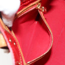 LOUIS VUITTON Monogram Vernis Reade PM Hand Bag Red Rouge M91088 LV Auth 142618-22