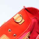 LOUIS VUITTON Monogram Vernis Reade PM Hand Bag Red Rouge M91088 LV Auth 142618-10