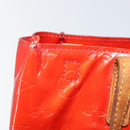 LOUIS VUITTON Monogram Vernis Reade PM Hand Bag Red Rouge M91088 LV Auth 142618-9