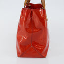 LOUIS VUITTON Monogram Vernis Reade PM Hand Bag Red Rouge M91088 LV Auth 142618-4
