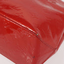 LOUIS VUITTON Monogram Vernis Reade PM Hand Bag Red Rouge M91088 LV Auth 142620-15