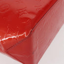 LOUIS VUITTON Monogram Vernis Reade PM Hand Bag Red Rouge M91088 LV Auth 142620-16