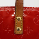 LOUIS VUITTON Monogram Vernis Reade PM Hand Bag Red Rouge M91088 LV Auth 142620-17